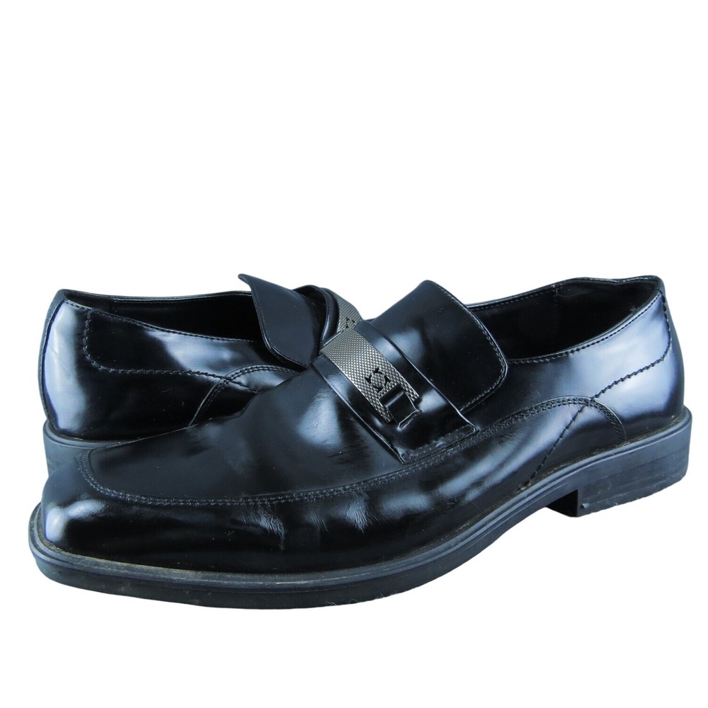 Kenneth Cole Reaction Men's Serve Up Loafer Black Leather Size 11.5M Used 2025